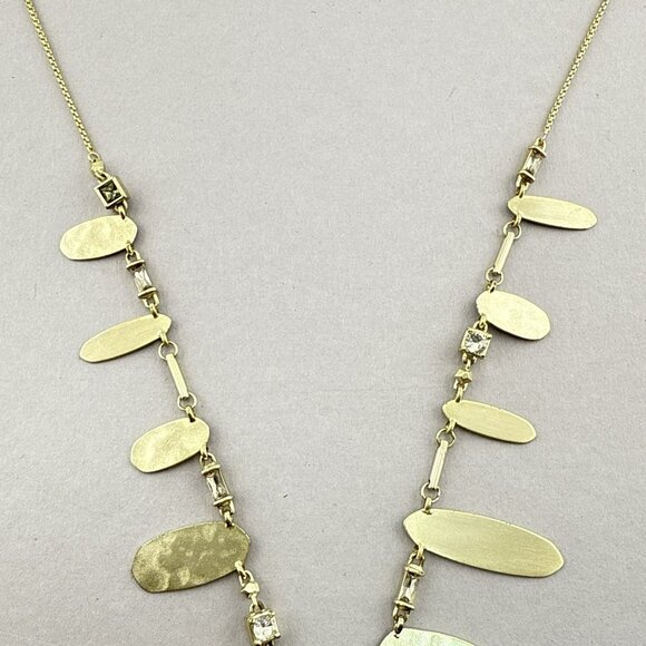 Kendra Scott Necklace Airella Adjustable Choker Gold Tone Clear Rhinestones $110 - Picture 10 of 14